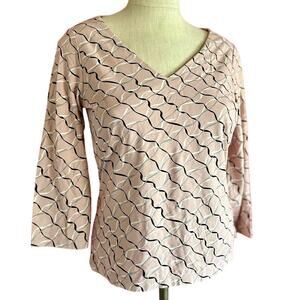 Womens Top Size Medium Pink Professional Office Modest Church Business Casual